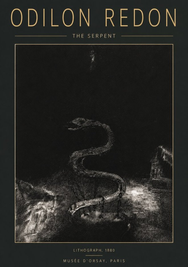 Odilon Redon The Serpent No6 - Póster