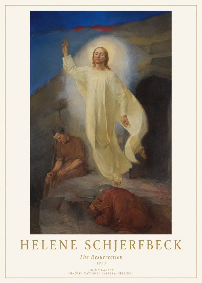 Helene Schjerfbeck The Resurrection No1 - Póster