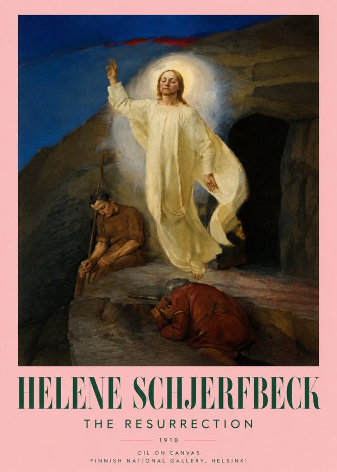 Helene Schjerfbeck The Resurrection No3 - Póster