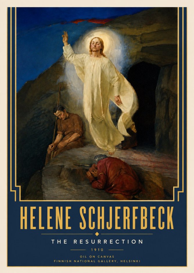 Helene Schjerfbeck The Resurrection No4 - Póster