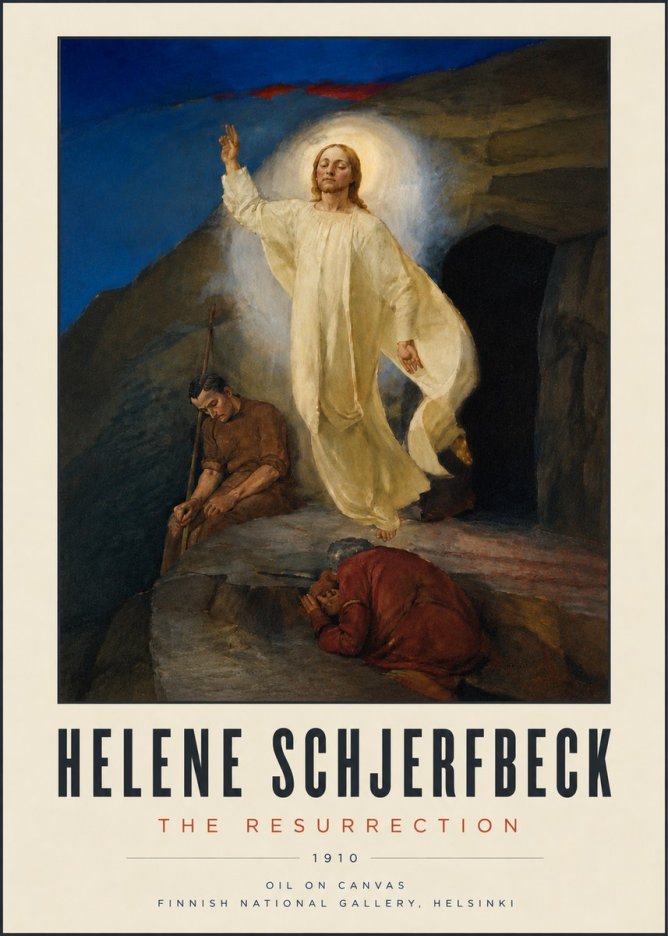 Helene Schjerfbeck The Resurrection No5 - Póster