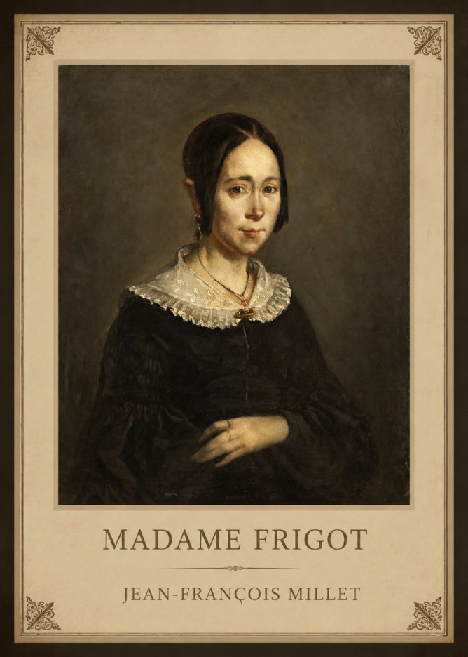 Jean-François Millet Madame Frigot No1 - Póster