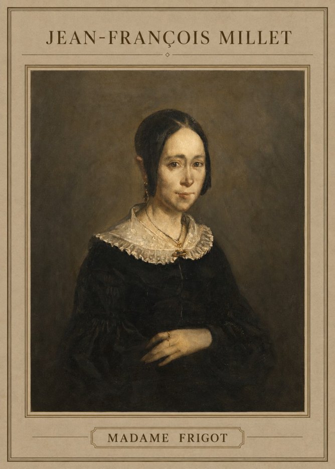 Jean-François Millet Madame Frigot No4 - Póster