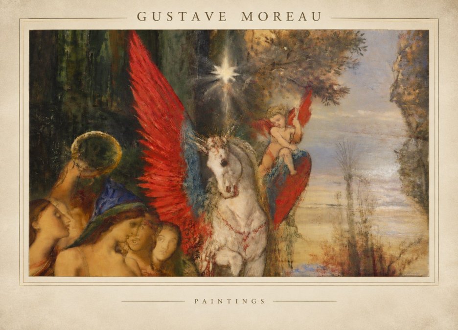 Gustave Moreau Pegasus No4 - Póster