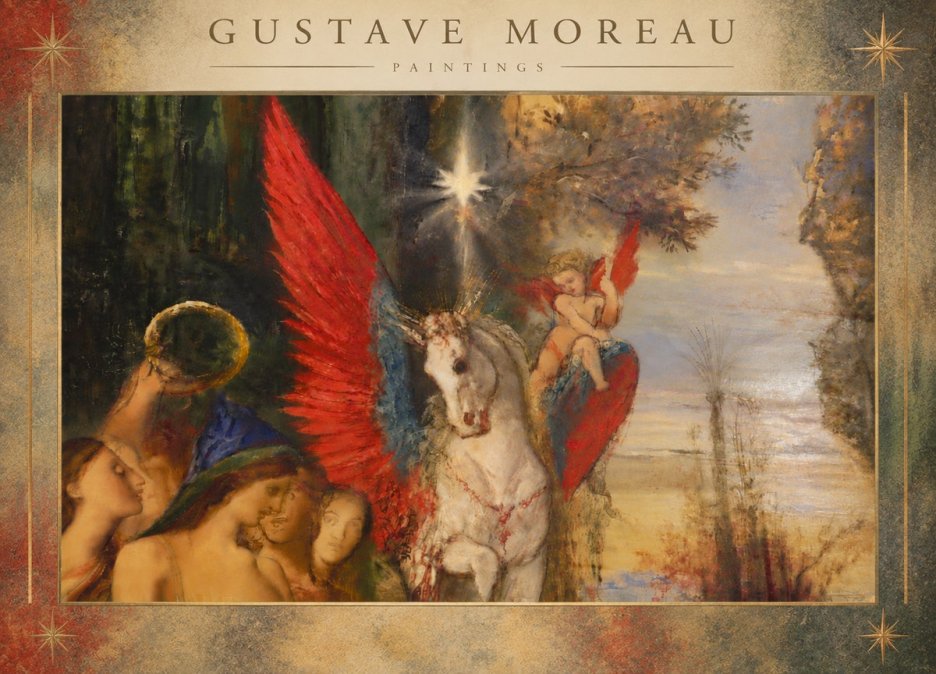 Gustave Moreau Pegasus No6 - Póster