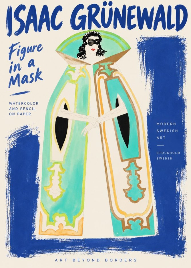 Isaac Grünewald Figure in a Mask No4 - Póster