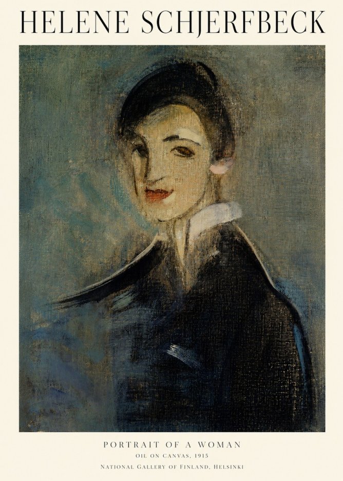 Helene Schjerfbeck Portrait of a Woman II No1 - Póster