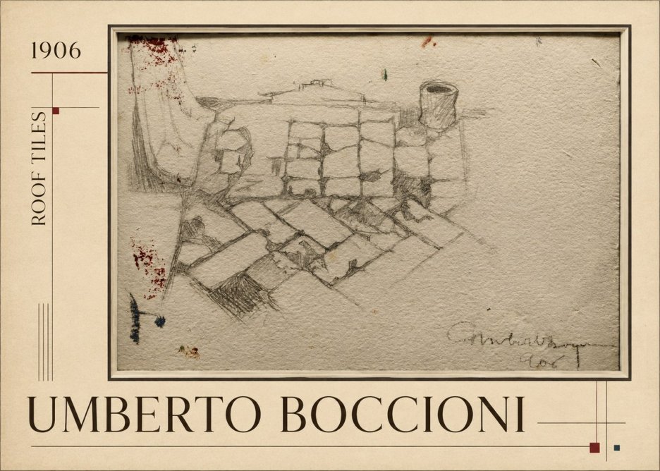 Umberto Boccioni Roof Tiles No1 - Póster