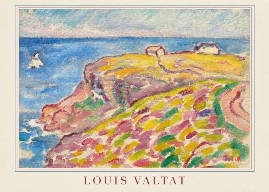 Louis Valtat Coastal Landscape with Bather No4 - Póster