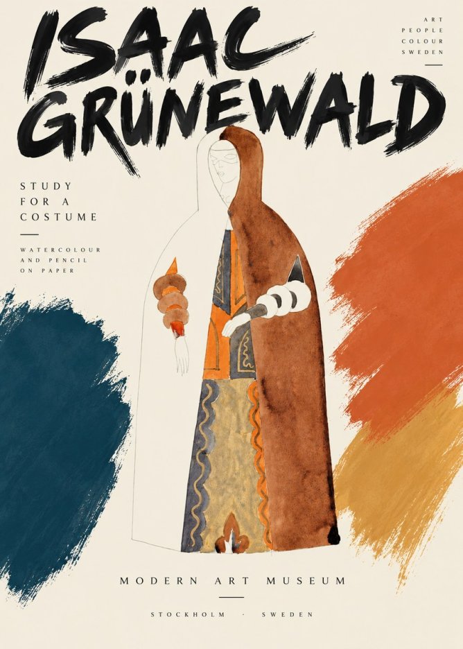Isaac Grünewald Study for a Costume I No3 - Póster