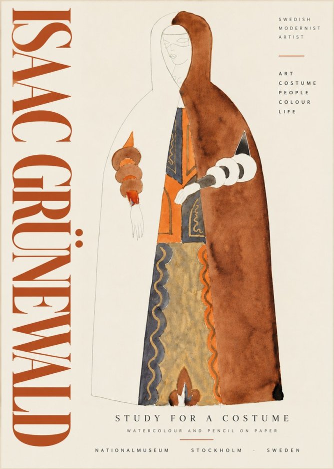 Isaac Grünewald Study for a Costume I No6 - Póster