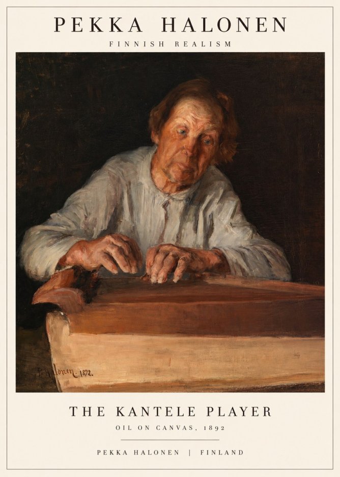 Pekka Halonen The Kantele Player No1 - Póster