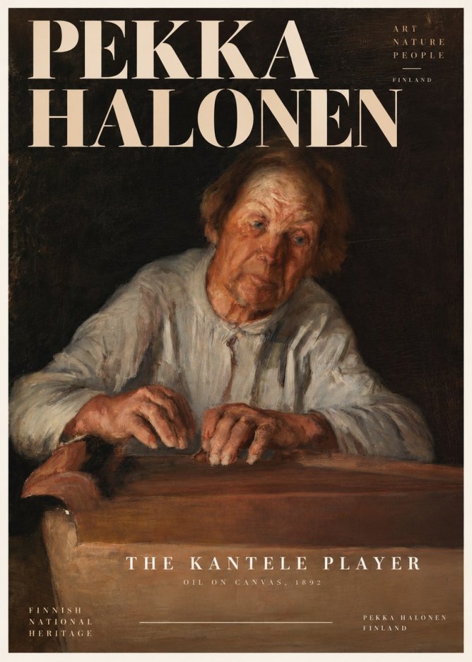 Pekka Halonen The Kantele Player No2 - Póster
