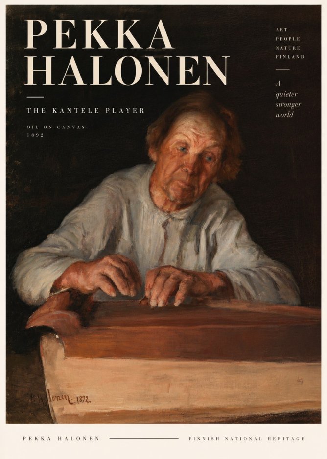 Pekka Halonen The Kantele Player No6 - Póster