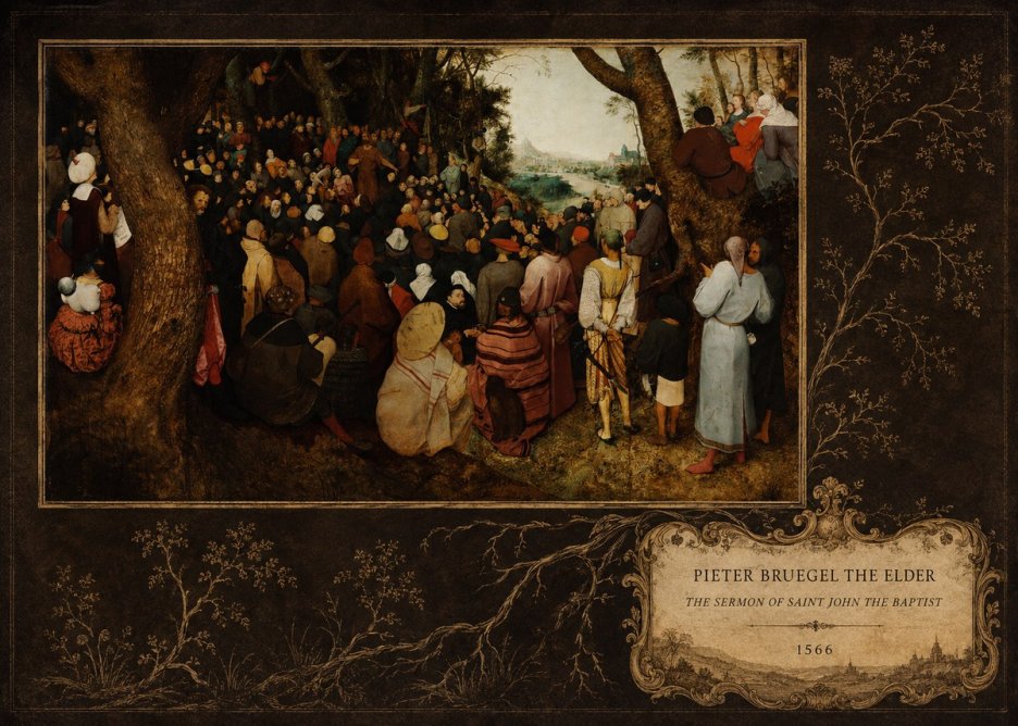 Pieter Bruegel The Sermon of Saint John the Baptist I No4 - Póster