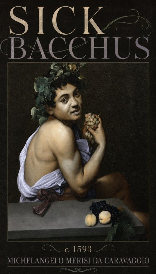 Michelangelo Merisi da Caravaggio Sick Bacchus No6 - Póster