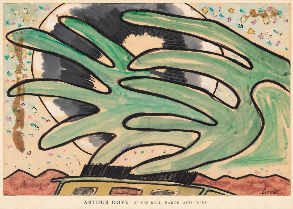 Arthur Dove Silver Ball, Barge, and Trees No6 - Póster