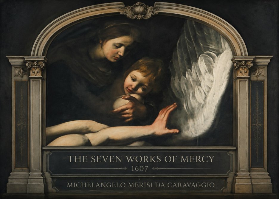 Michelangelo Merisi da Caravaggio The Seven Works of Mercy IV No3 - Póster