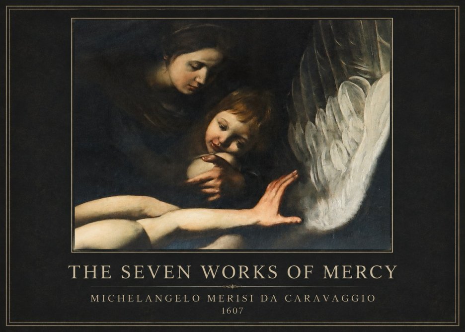 Michelangelo Merisi da Caravaggio The Seven Works of Mercy IV No4 - Póster