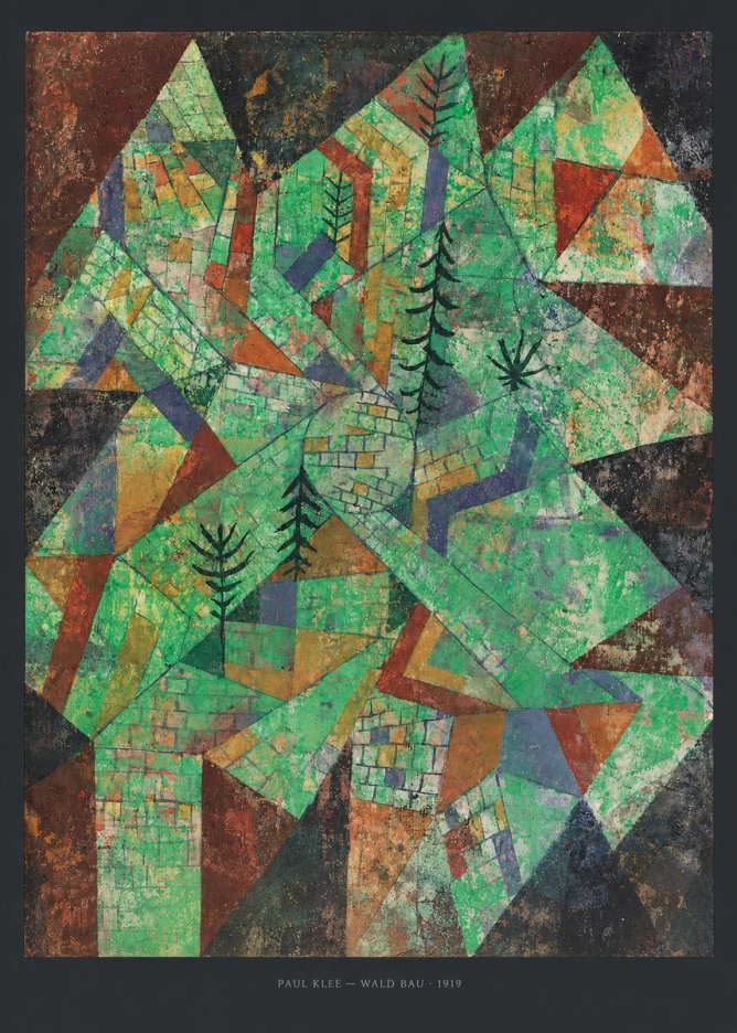 Paul Klee Wald Bau No6 - Póster