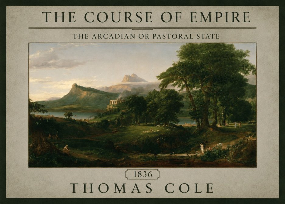 Thomas Cole The Course of Empire - the Arcadian or Pastoral State No4 - Póster