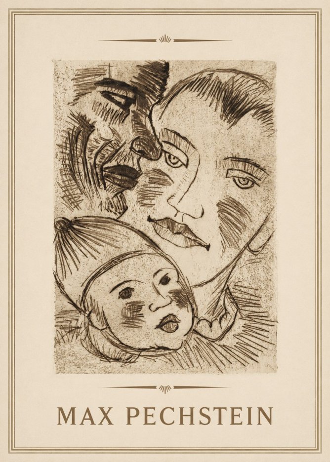 Max Pechstein Fischerfamilie No3 - Póster