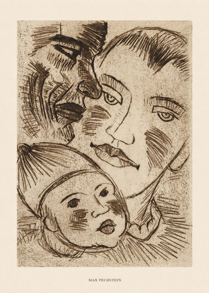 Max Pechstein Fischerfamilie No6 - Póster