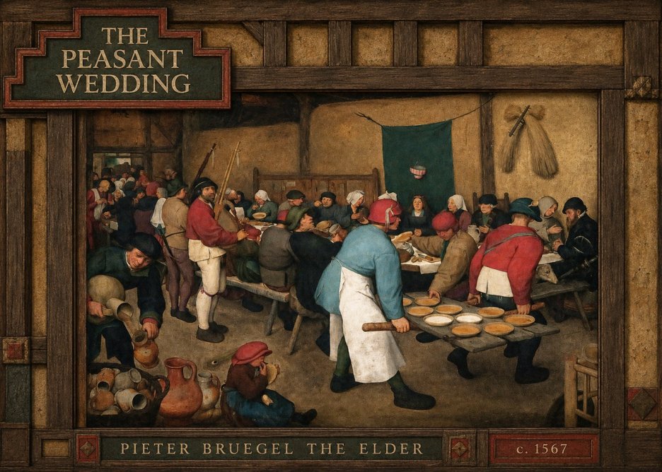 Pieter Bruegel The Peasant Wedding III No4 - Póster