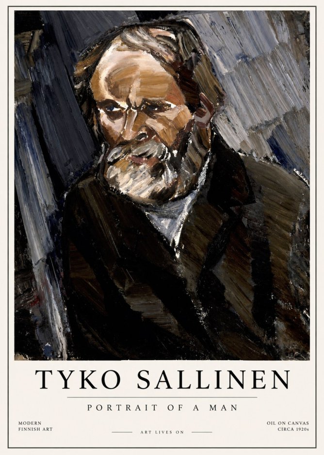 Tyko Sallinen Portrait of a Man III No1 - Póster