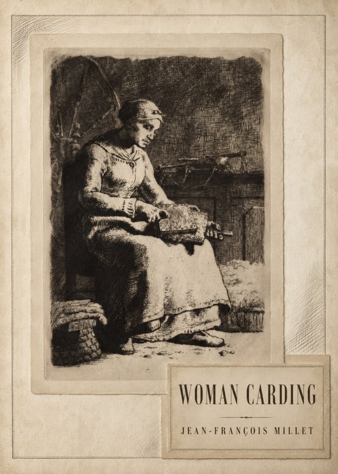 Jean-François Millet Woman Carding No6 - Póster