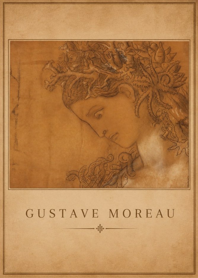 Gustave Moreau Head of a Woman No1 - Póster
