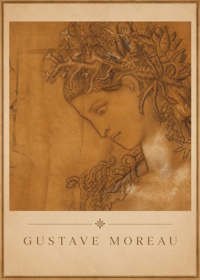 Gustave Moreau Head of a Woman No3 - Póster