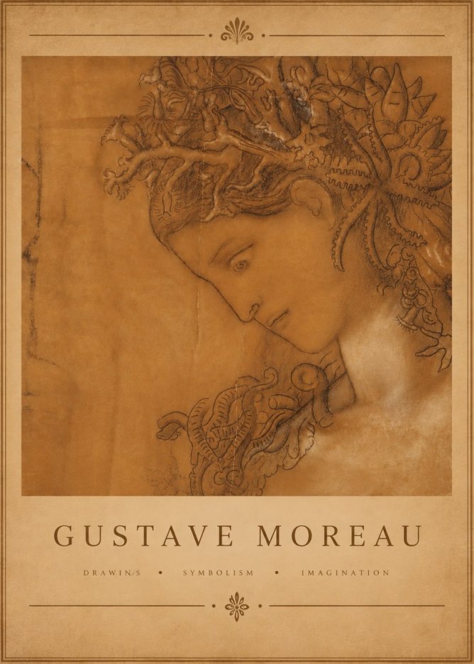 Gustave Moreau Head of a Woman No5 - Póster
