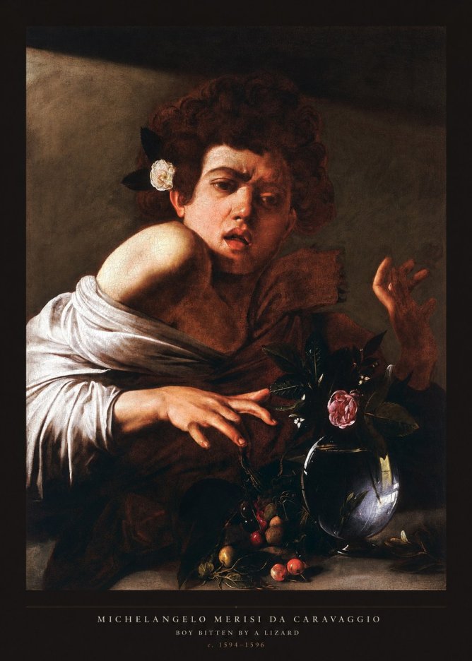 Michelangelo Merisi da Caravaggio Boy Bitten by a Lizard No5 - Póster