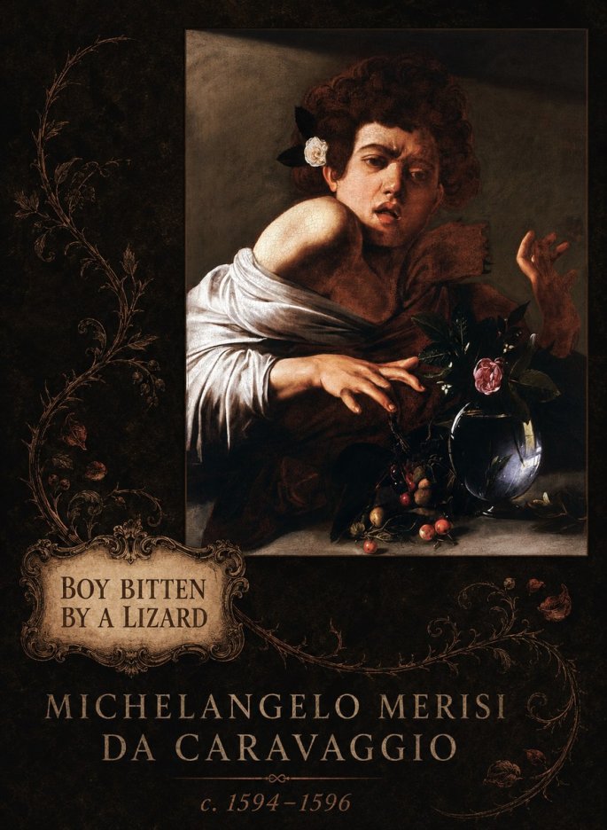 Michelangelo Merisi da Caravaggio Boy Bitten by a Lizard No6 - Póster