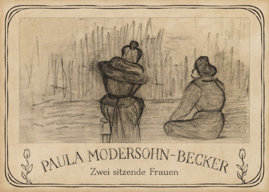 Paula Modersohn-Becker Zwei Sitzende Frauen No3 - Póster