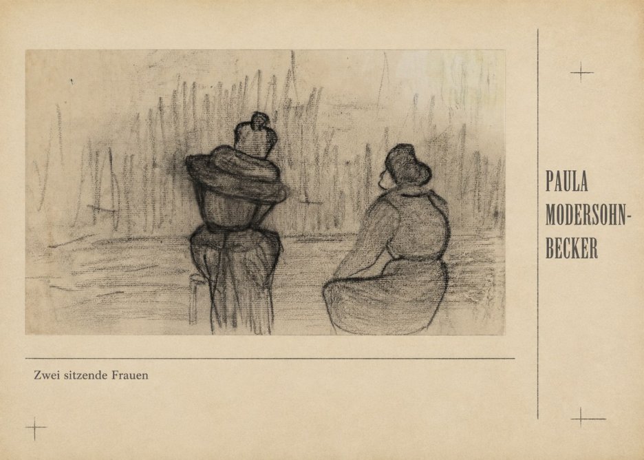 Paula Modersohn-Becker Zwei Sitzende Frauen No5 - Póster