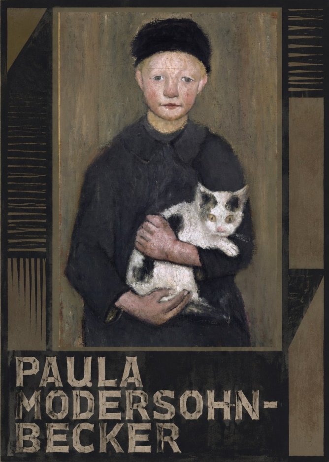Paula Modersohn-Becker Girl with Cat No4 - Póster
