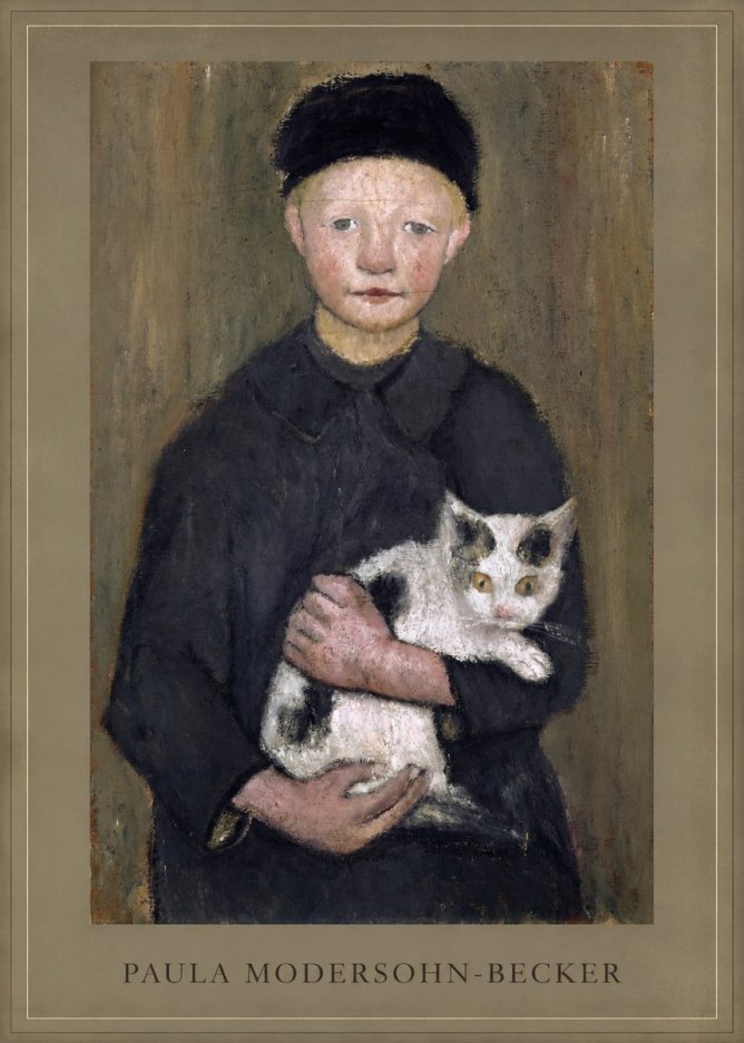 Paula Modersohn-Becker Girl with Cat No5 - Póster