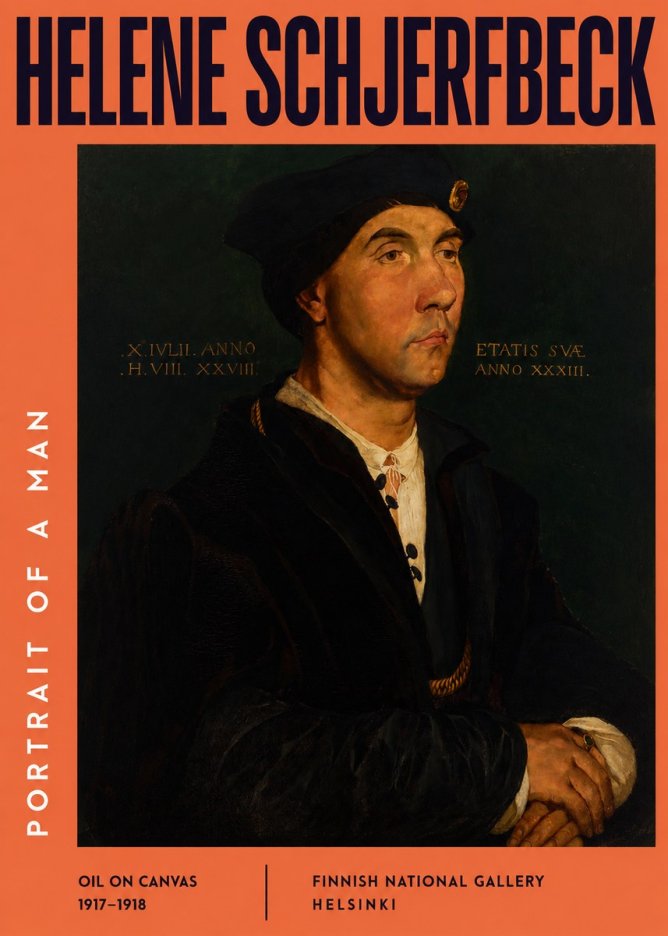 Helene Schjerfbeck Portrait of a Man I No2 - Póster