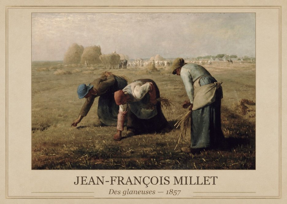 Jean-François Millet Des Glaneuses No1 - Póster