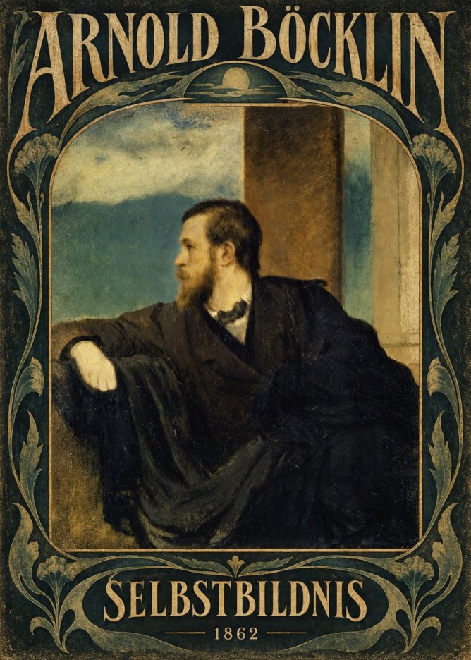 Arnold Böcklin Selbstbildnis No6 - Póster