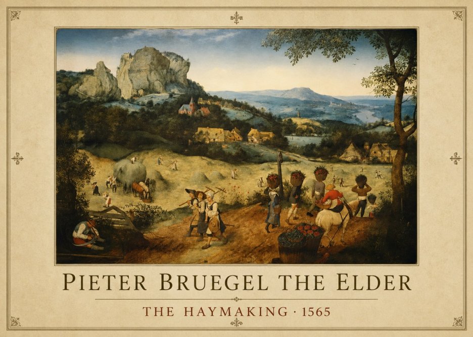 Pieter Bruegel The Haymaking No1 - Póster