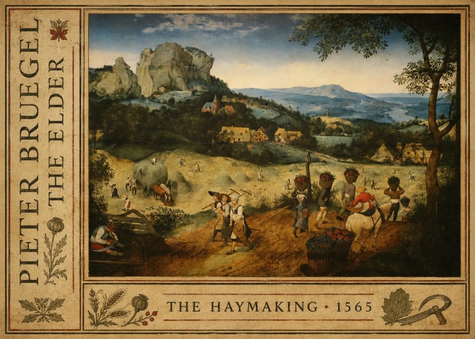Pieter Bruegel The Haymaking No2 - Póster