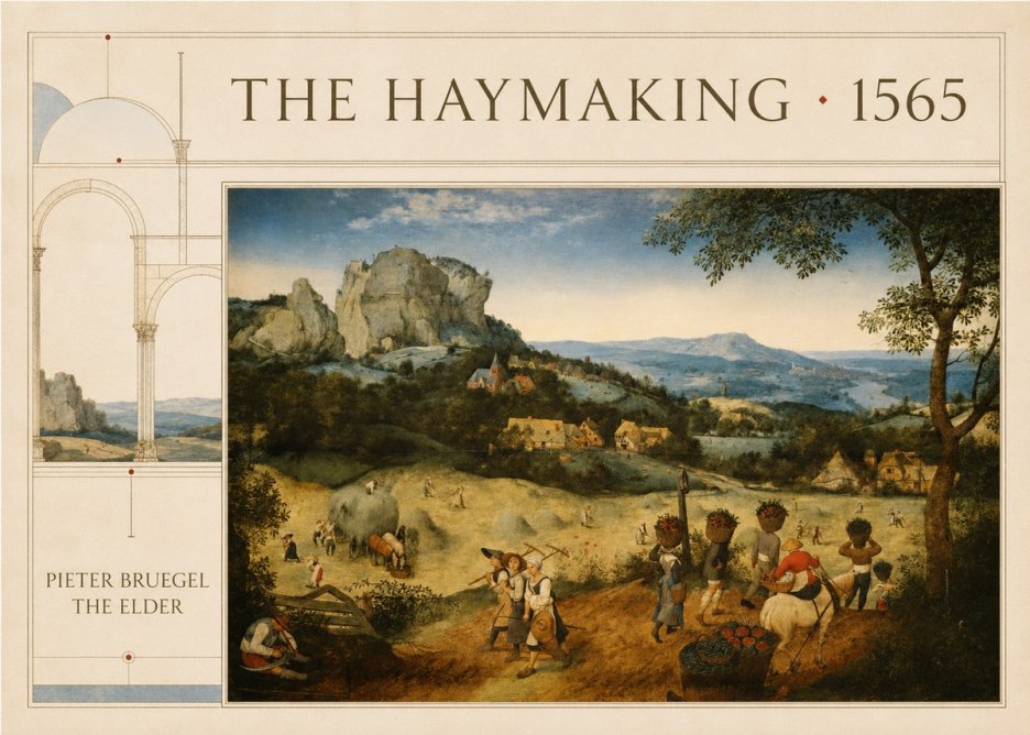 Pieter Bruegel The Haymaking No4 - Póster