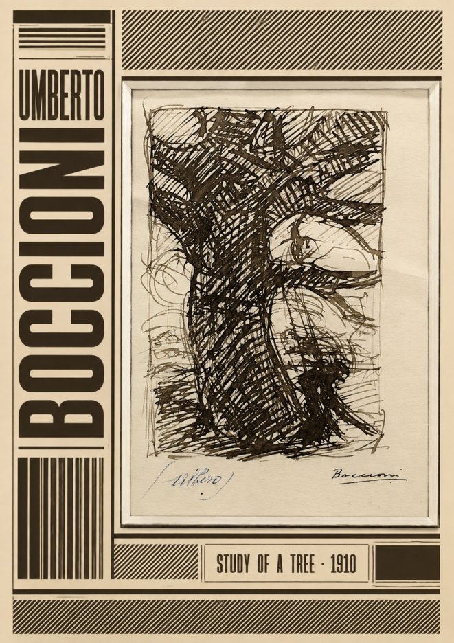 Umberto Boccioni Study of a Tree No4 - Póster