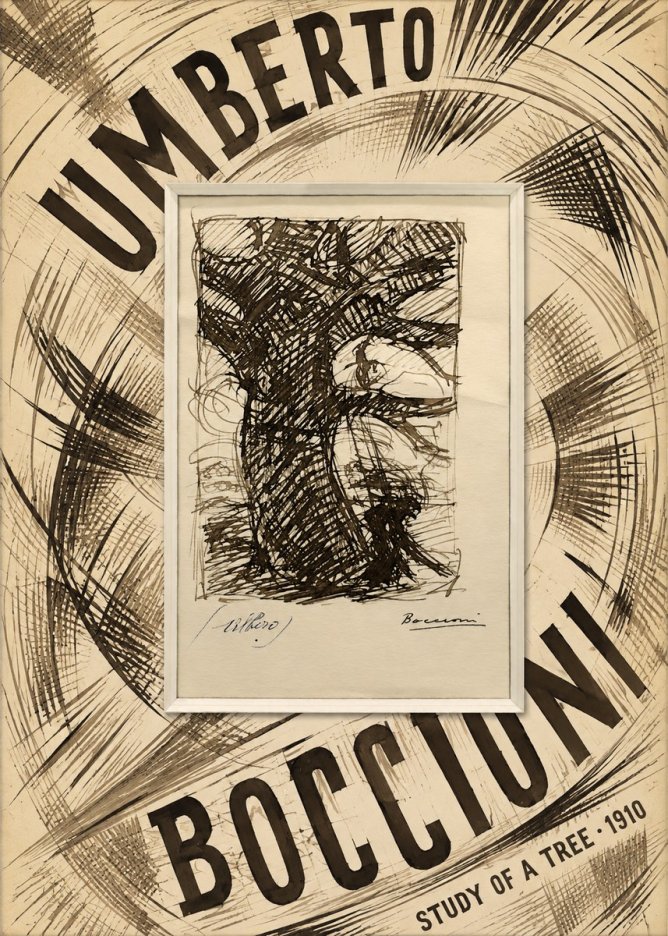 Umberto Boccioni Study of a Tree No6 - Póster