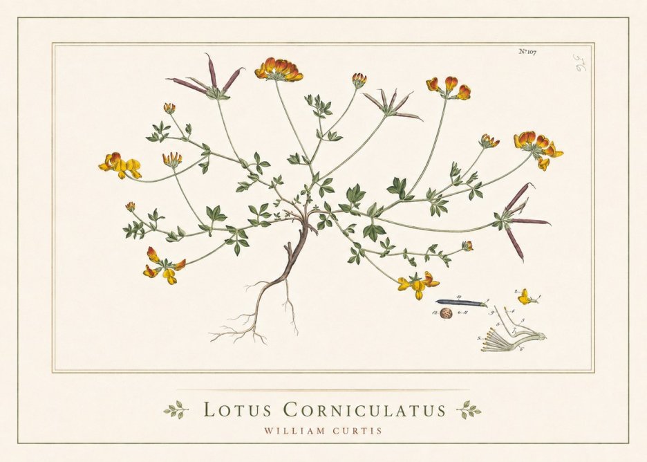 William Curtis Lotus Corniculatus I No5 - Póster