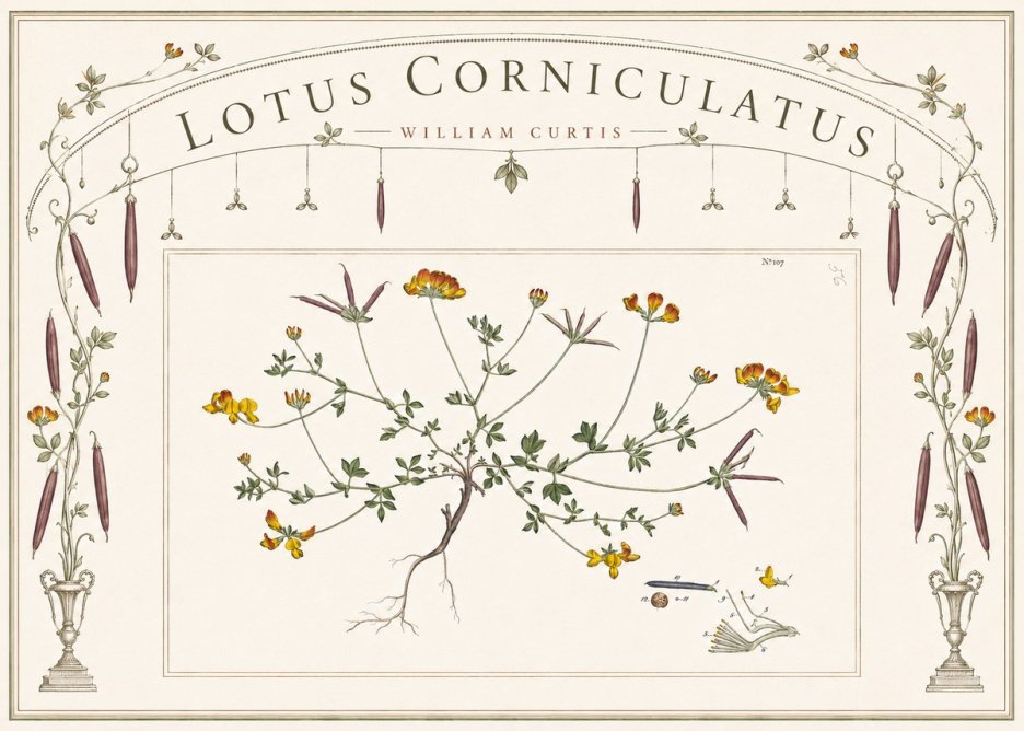 William Curtis Lotus Corniculatus I No6 - Póster
