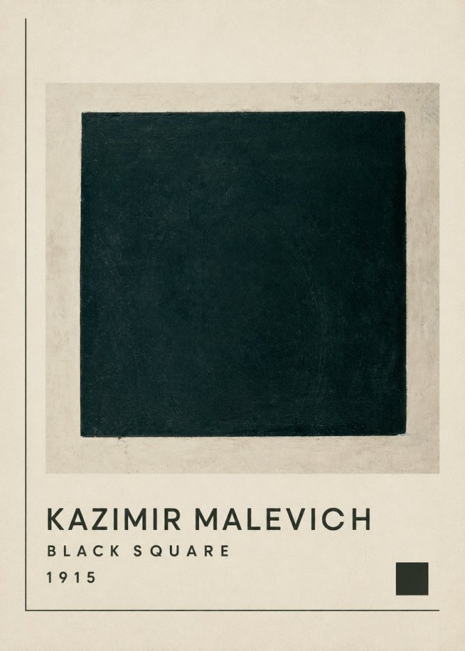 Kazimir Malevich Black Square No1 - Póster